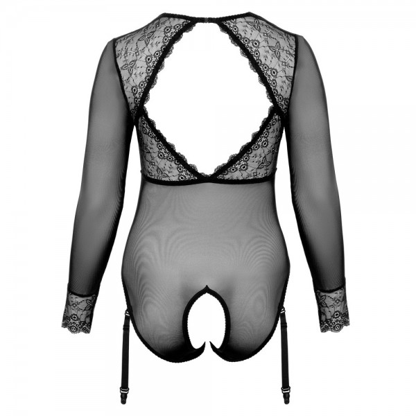 Cottelli Curves Long Sleeved Crotchless Body (Cottelli Collection) by www.whimzieme.com