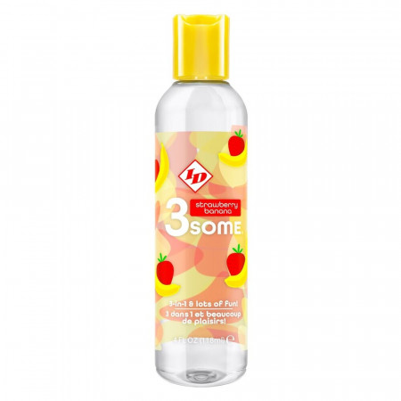ID 3some Strawberry Banana 3 In 1 Lubricant 118ml
