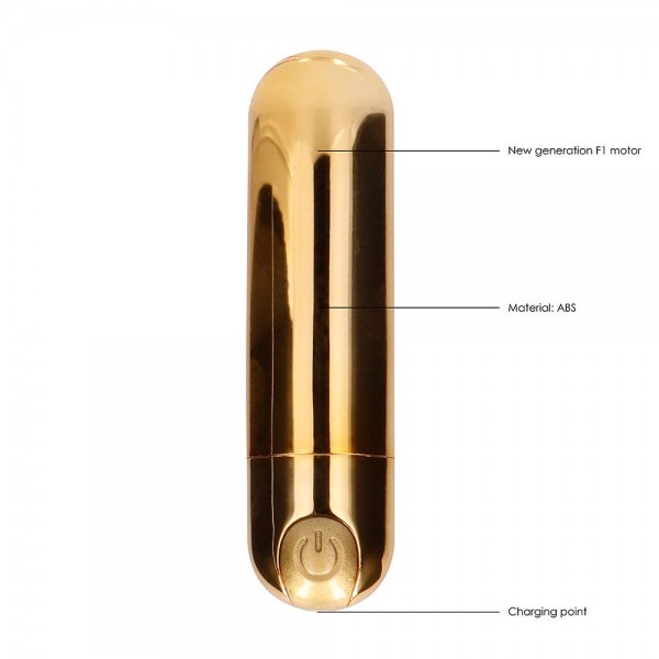 10 speed Rechargeable Bullet Gold (Shots Toys) by www.whimzieme.com