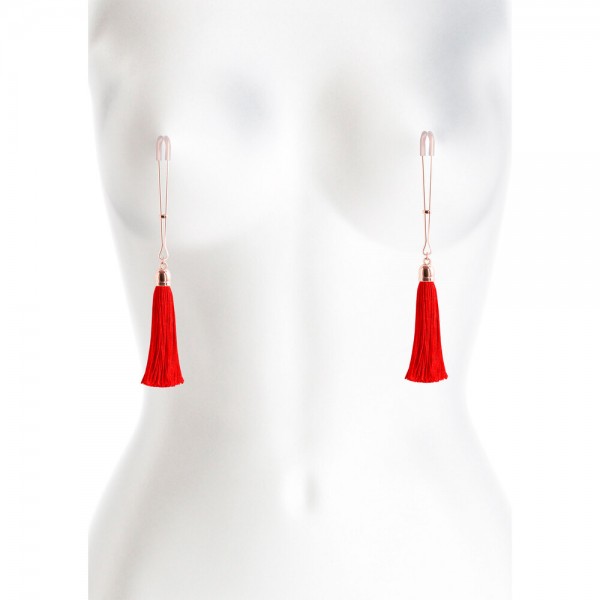 Bound Nipple Clamps Red Tassel (NS Novelties) by www.whimzieme.com