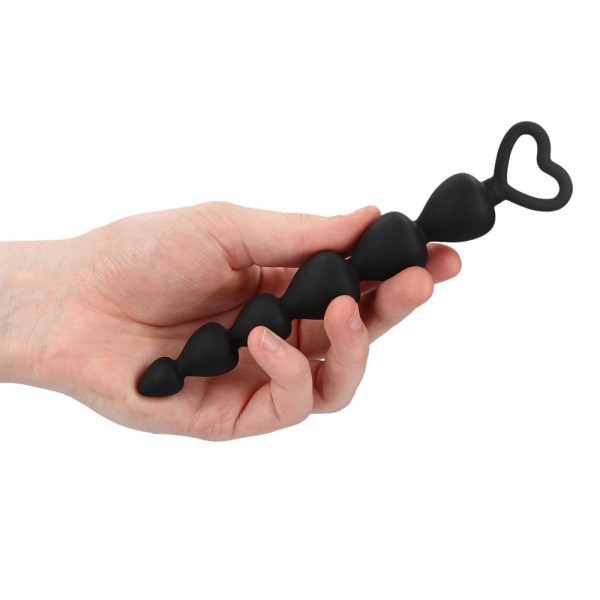 Black Silicone Anal Beads (Shots Toys) by www.whimzieme.com